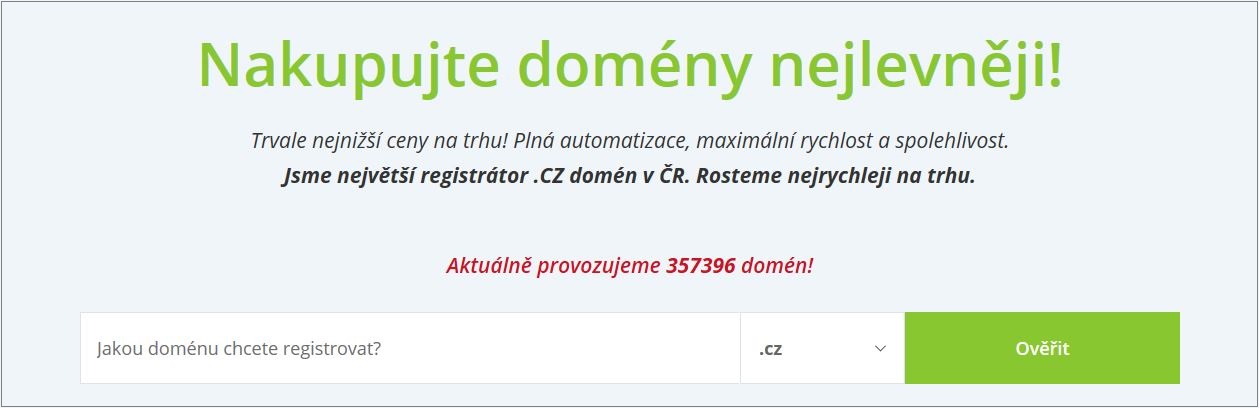 ověřte si, jestli je doména volná na těchto stránkách.