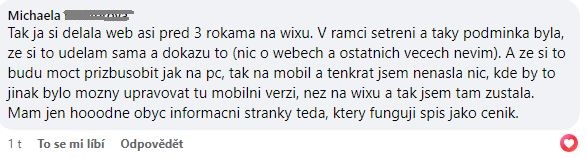 WIX recenze uživatelů